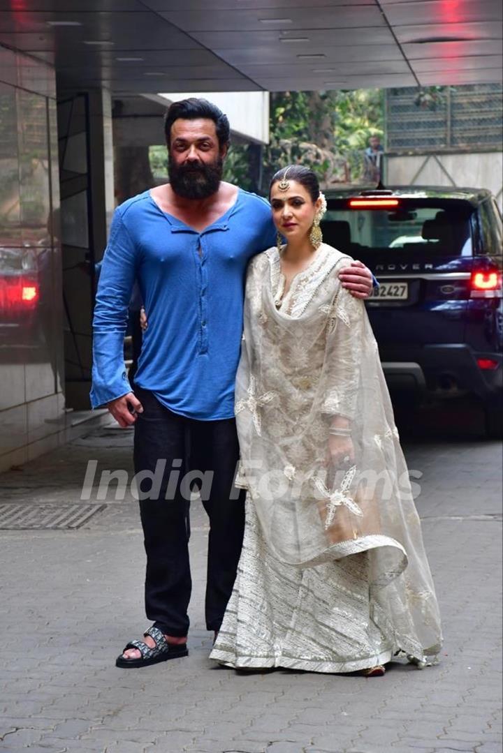 Bobby Deol, Tanya Deol attending Alaana Panday and Deane Panday Mehendi Ceremony 