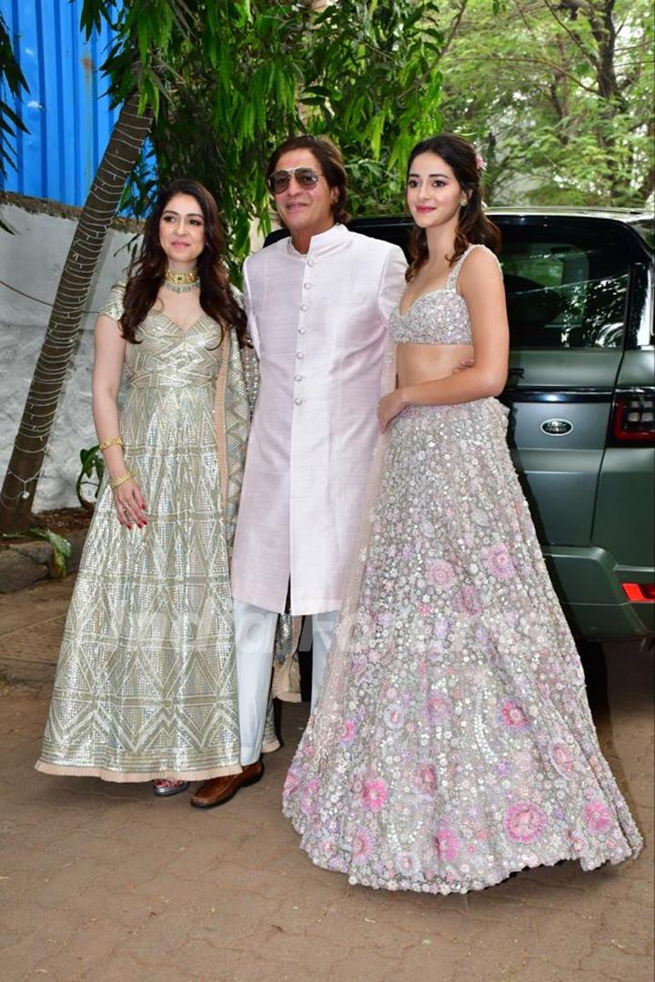 Bhavna Pandey, Chunky Pandey, Ananya Panday snapped at the Alanna Panday sangeet ceremony