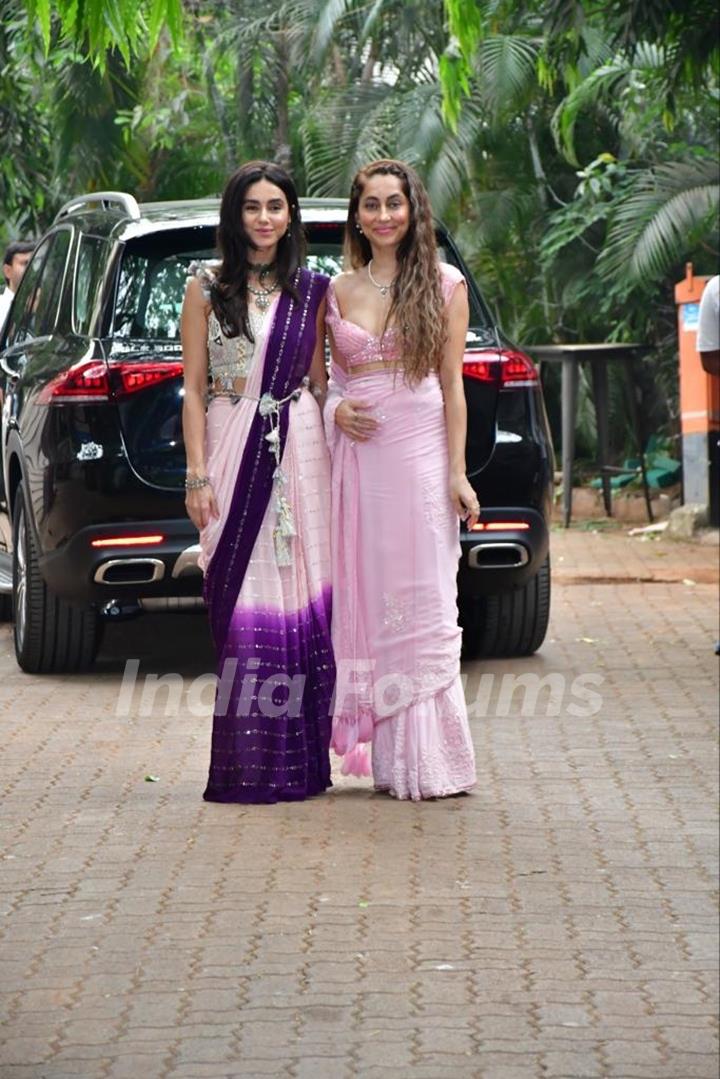 Shibani Dandekar, Anusha Dandekar snapped at the Alanna Panday sangeet ceremony