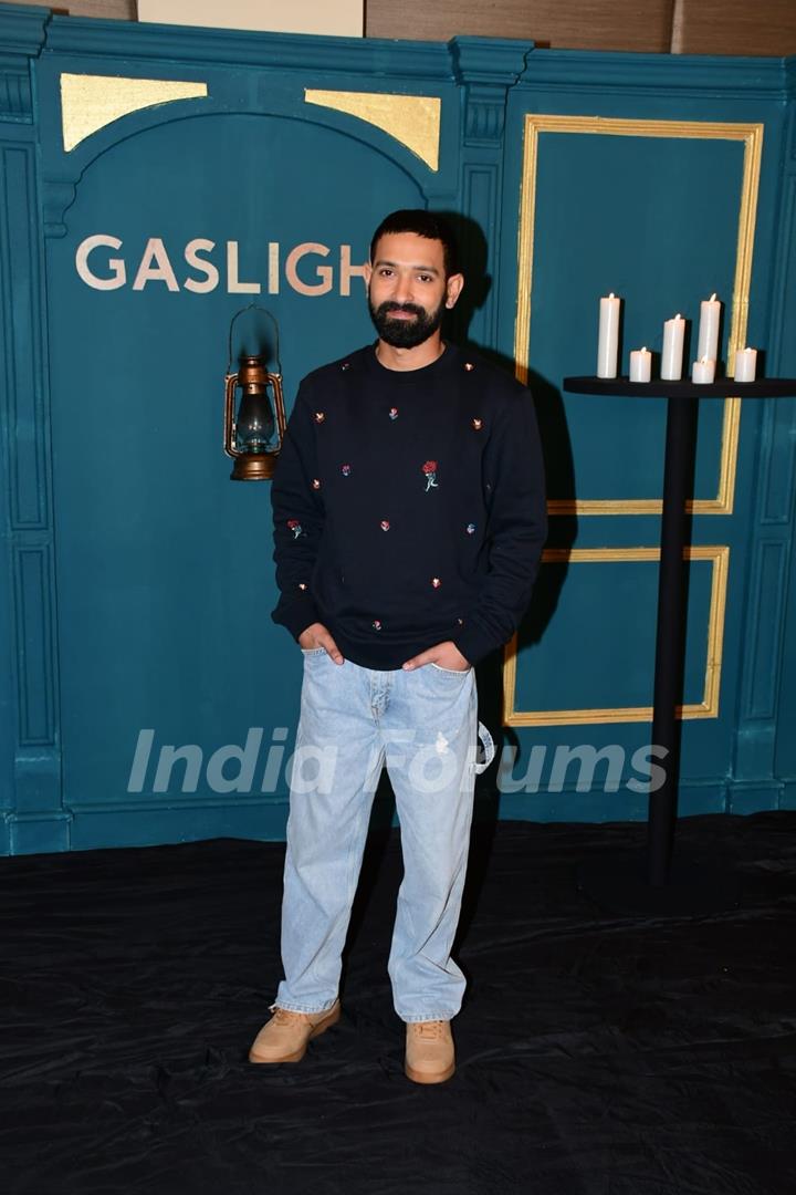 Vikrant Massey snapped promoting their upcoming film Gaslight in the city 