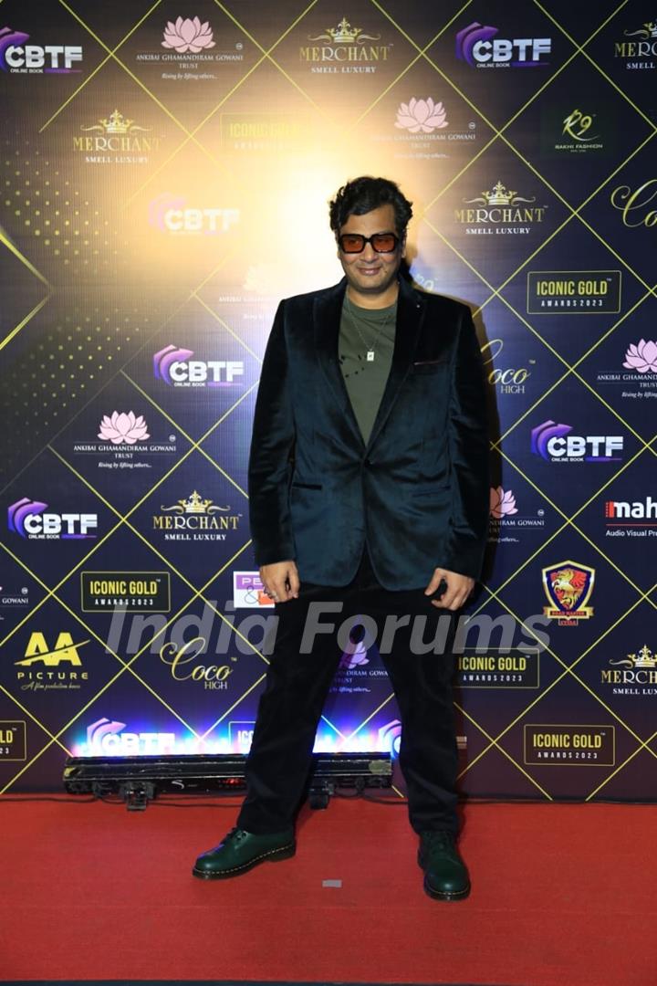 Mukesh Chhabra snapped attending the Iconic Gold Awards 2023