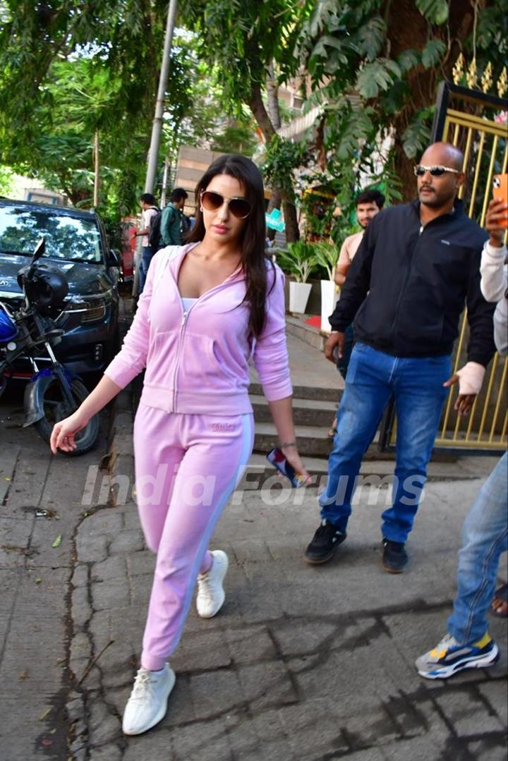 Nora Fatehi snapped in Bandra