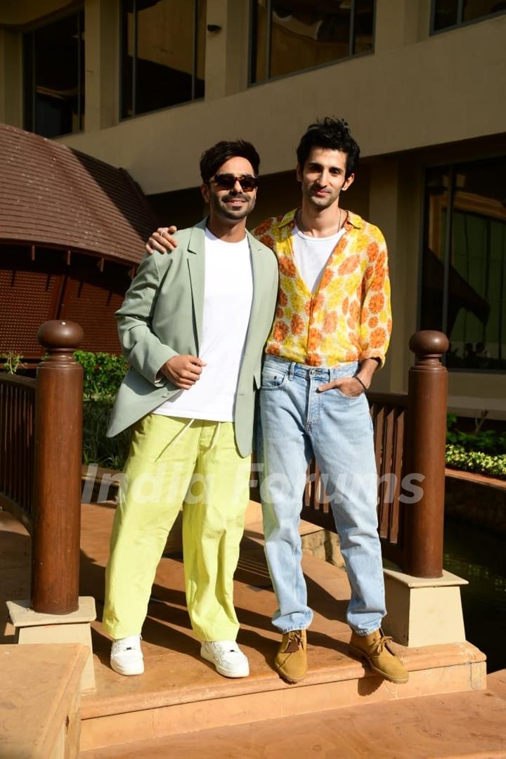 Aparshakti Khurana, Sidhant Gupta snapped promoting Jubilee at JW Marriott in Juhu