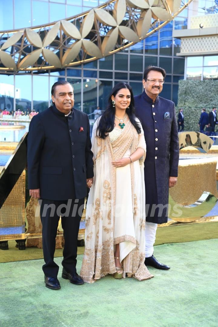 Mukesh Ambani, Isha Ambani snapped for launch event  attend the opening of the Nita Mukesh Ambani Cultural Centre