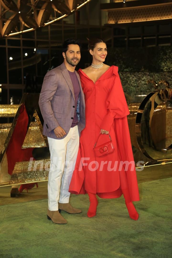 Varun Dhawan, Kriti Sanon attend the opening of the Nita Mukesh Ambani Cultural Centre