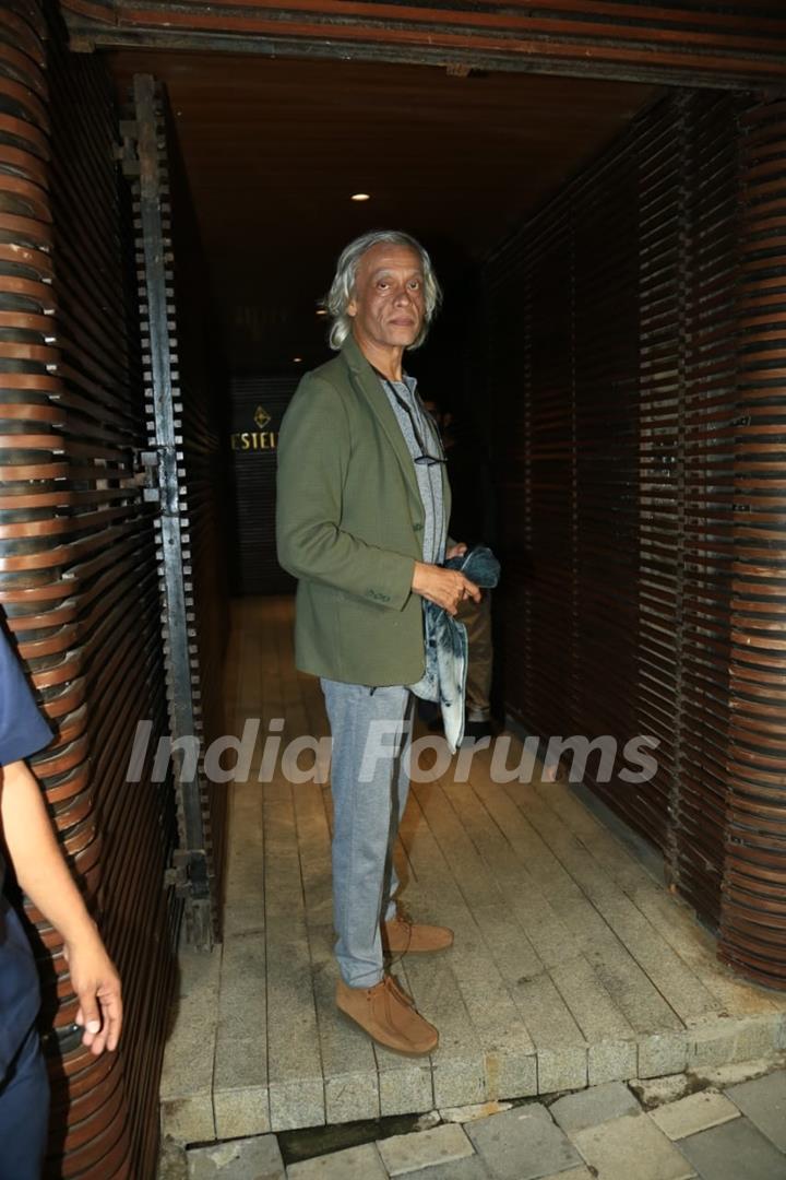 Sudhir Mishra snapped for a get together in Juhu