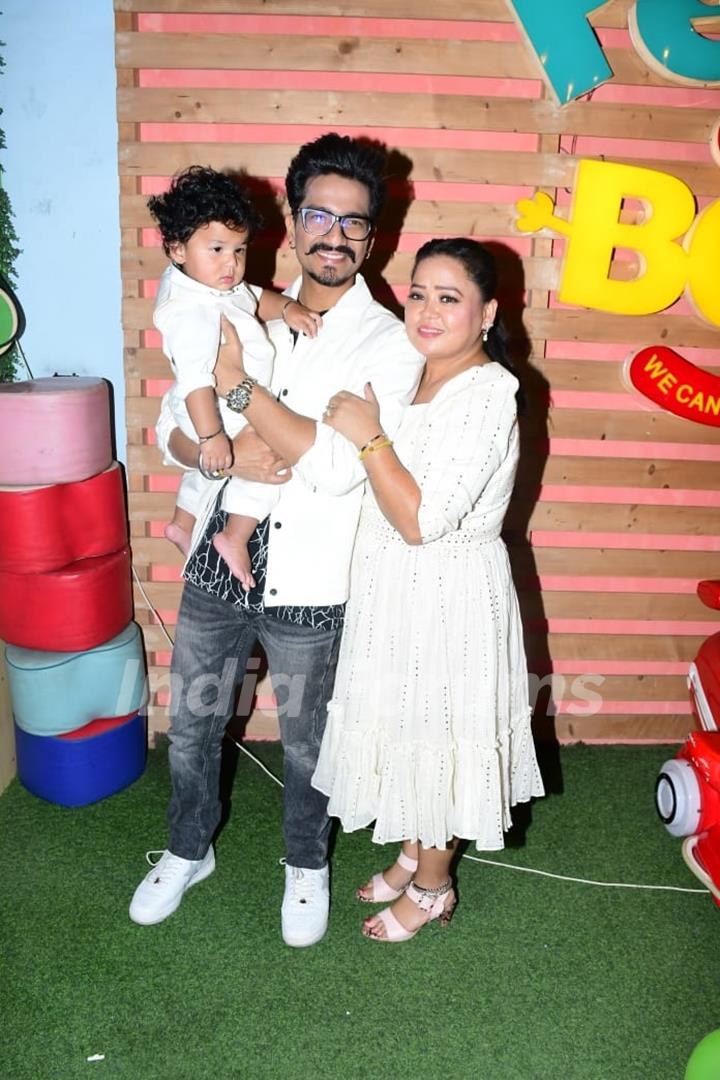 Bharti Singh, Haarsh Limbachiyaa snapped celebrating Laksh Singh Limbachiya Birthday in the city 