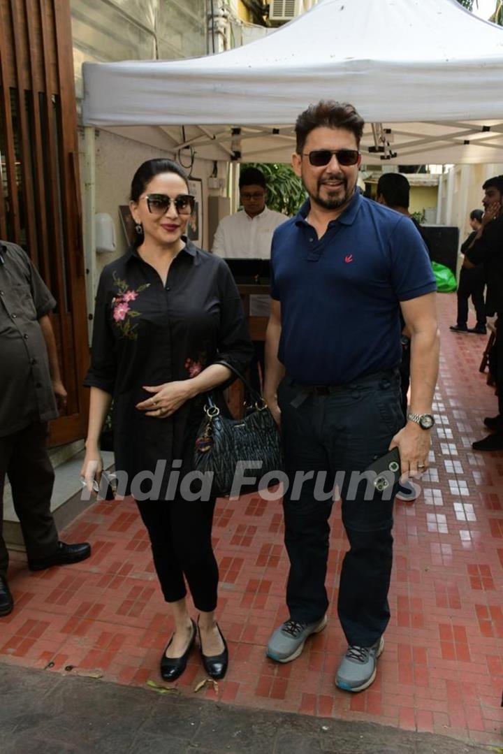 Madhuri Dixit and Shriram Madhav Nene snapped in Bandra