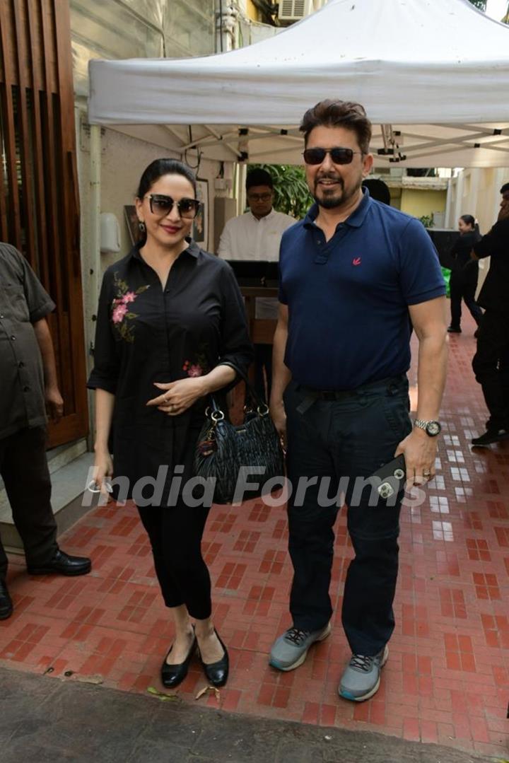 Madhuri Dixit and Shriram Madhav Nene snapped in Bandra