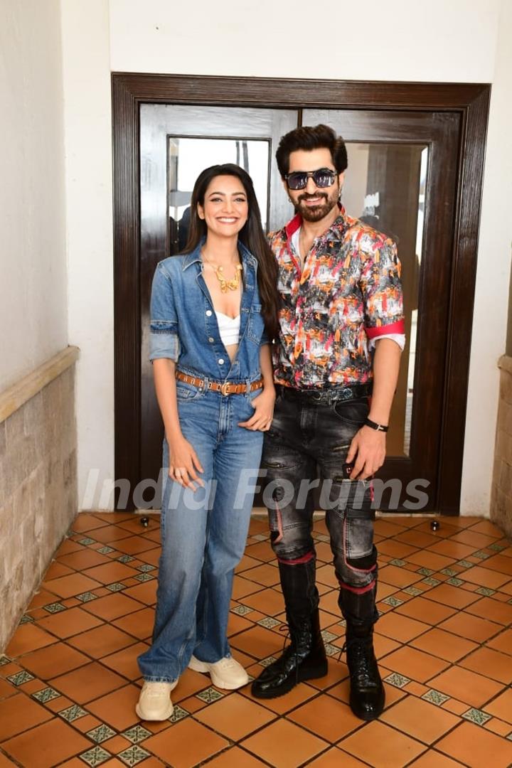 Jeet and Susmita Chatterjee snapped promoting their upcoming film Chengiz