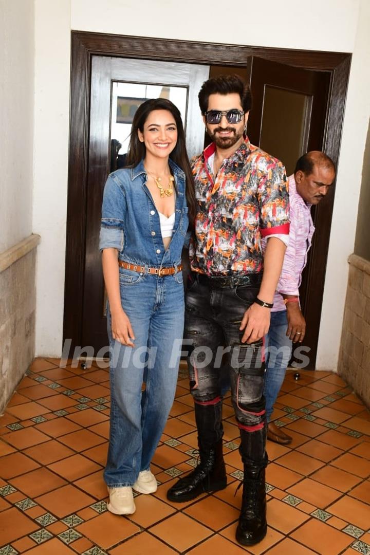 Jeet and Susmita Chatterjee snapped promoting their upcoming film Chengiz