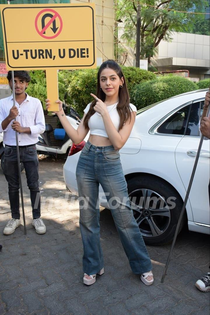 Alaya F snapped promoting her upcoming film U-Turn in the city 