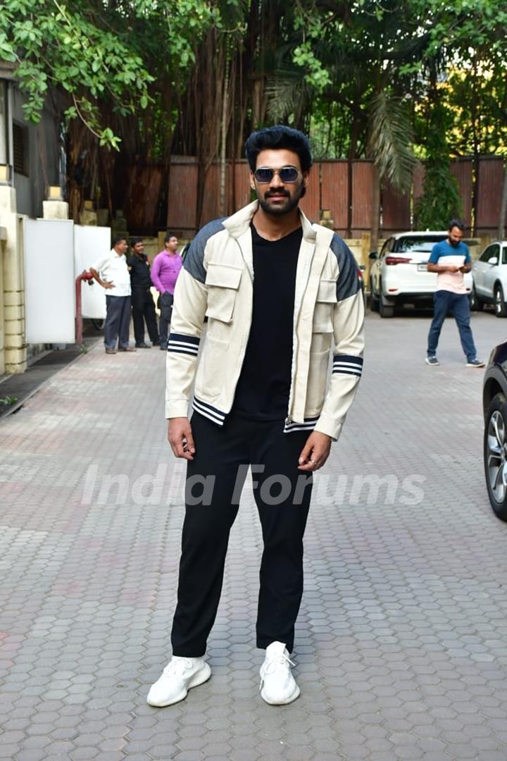 Sreenivas Bellamkonda snapped promoting upcoming film Chatrapati in the city 