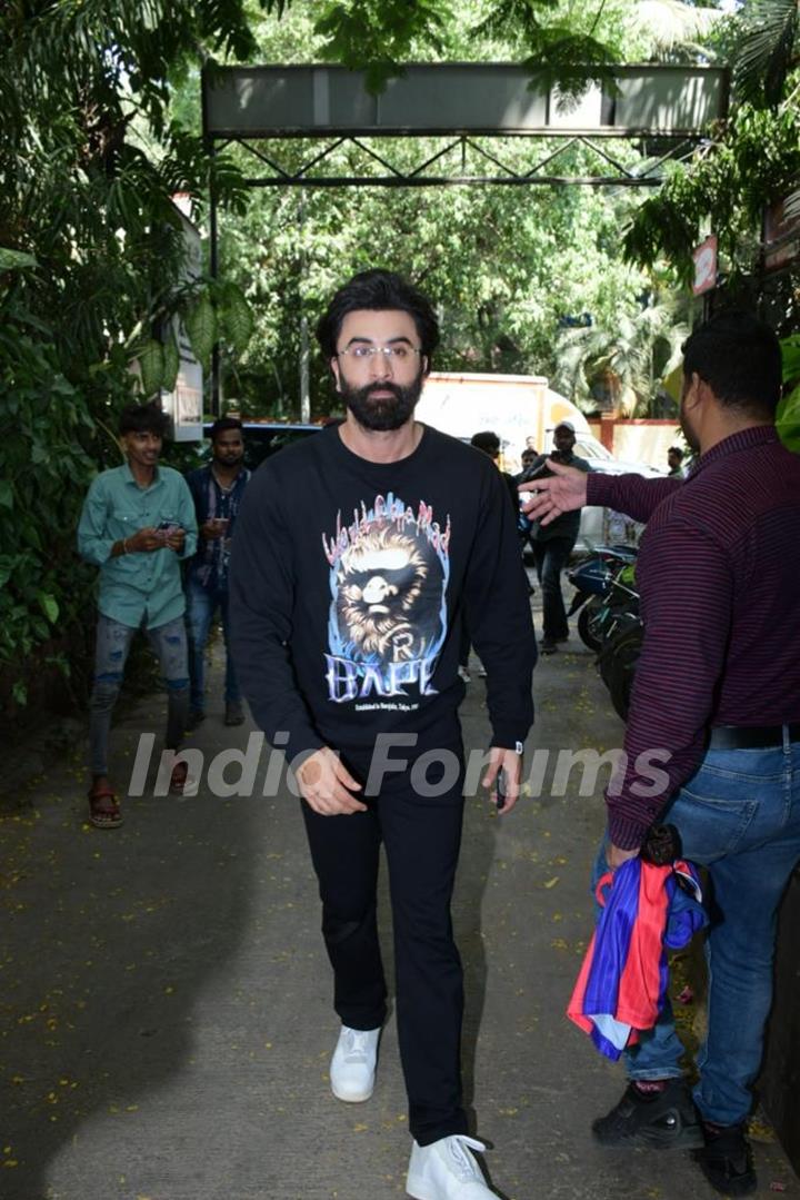 Ranbir Kapoor snapped at Krome studio in Bandra