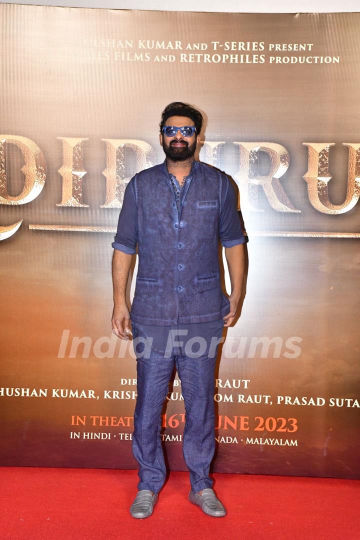 Prabhas snapped at the trailer launch of Adipurush