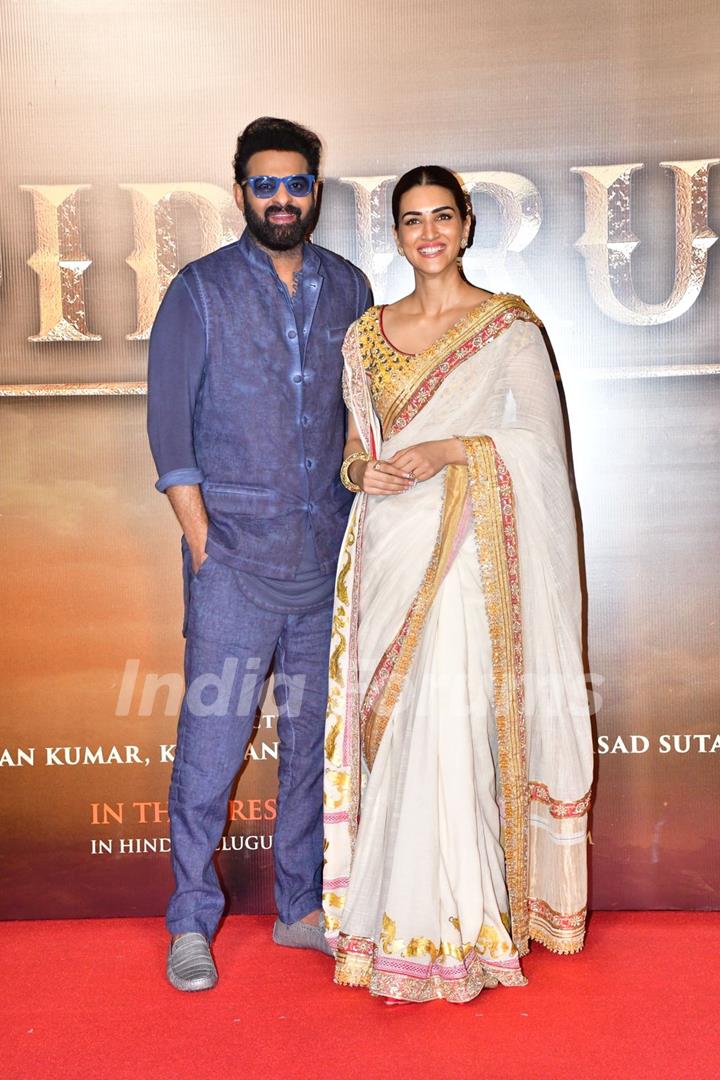 Prabhas, Kriti Sanon snapped at the trailer launch of Adipurush