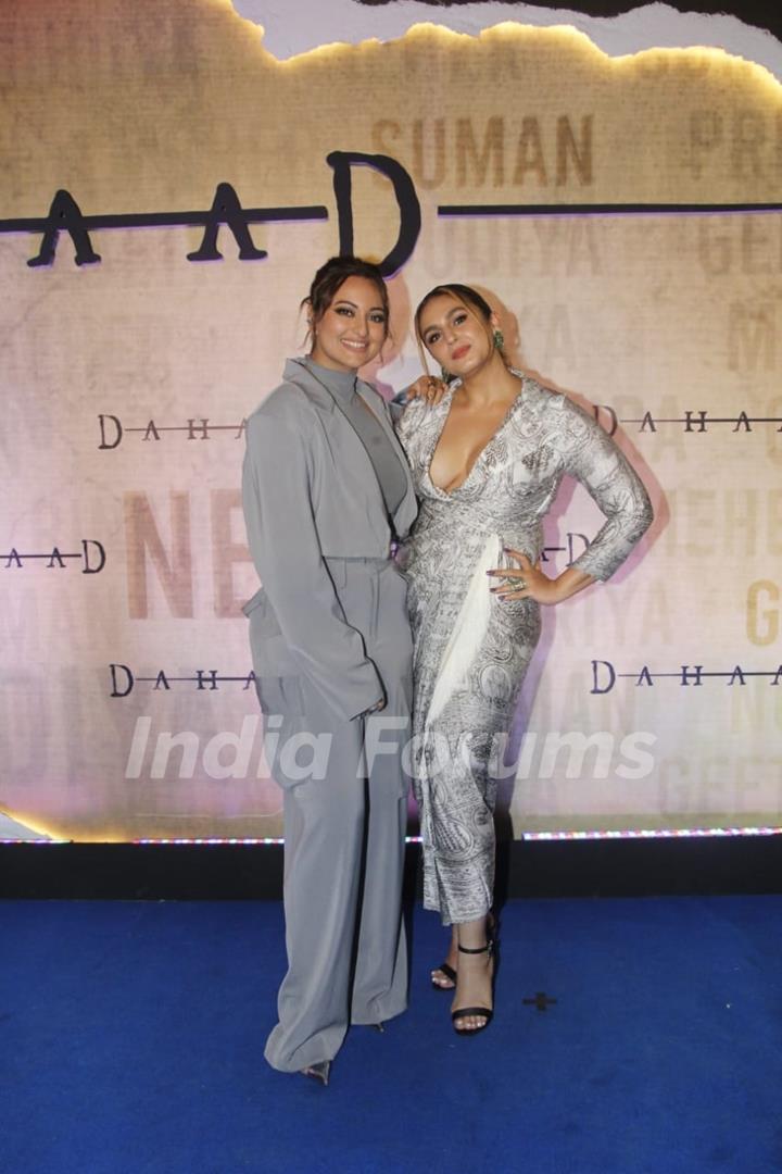 Sonakshi Sinha, Huma Qureshi grace the premiere of Dahaad