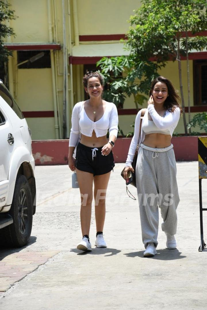 Aisha Sharma and Neha Sharma snapped in Bandra 