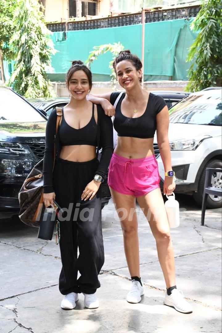 Neha Sharma, AIsha Sharma snapped in Bandra 