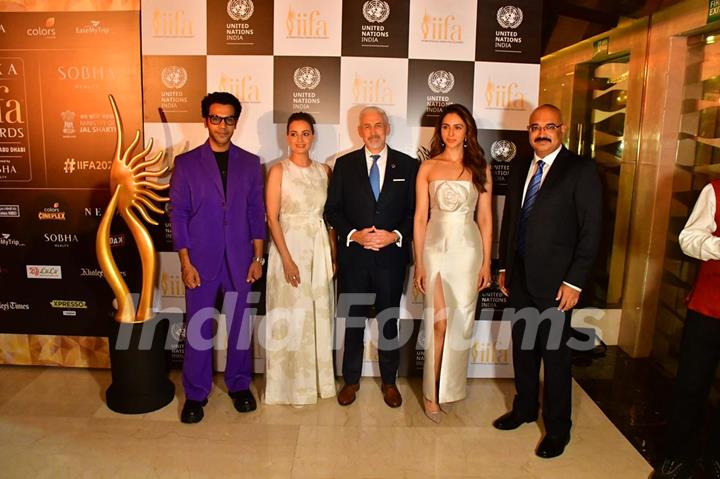 Rajkummar Rao, Rakul Preet Singh, Dia Mirza attend the press conferance of IIFA 2023