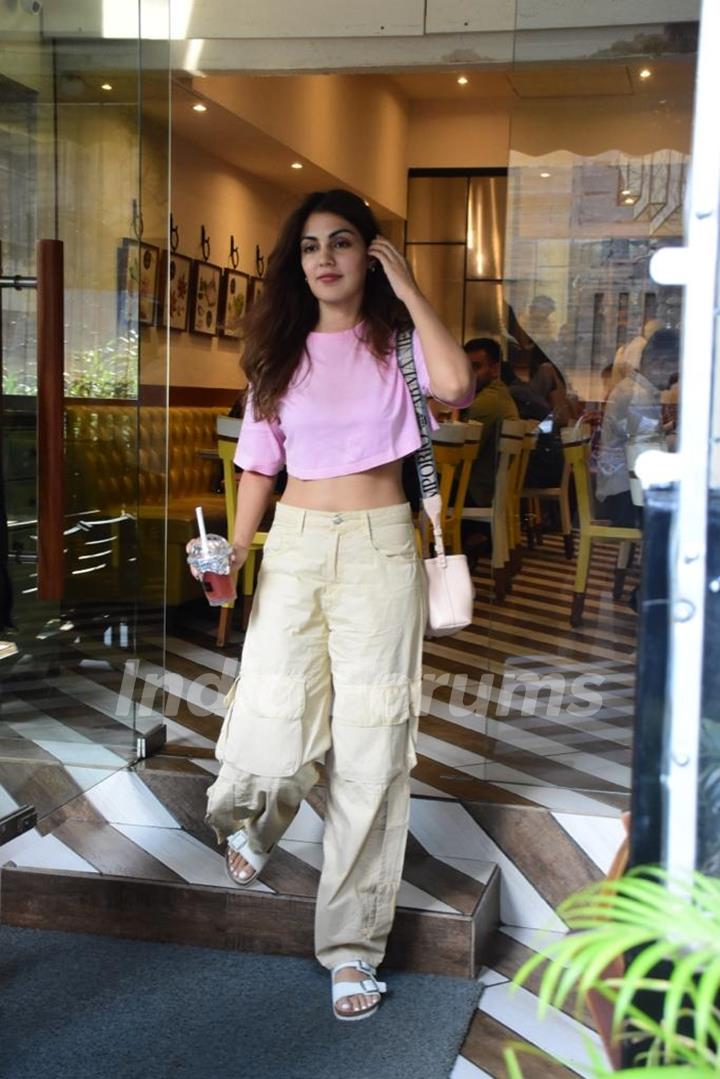 Rhea Chakraborty snapped in Bandra 