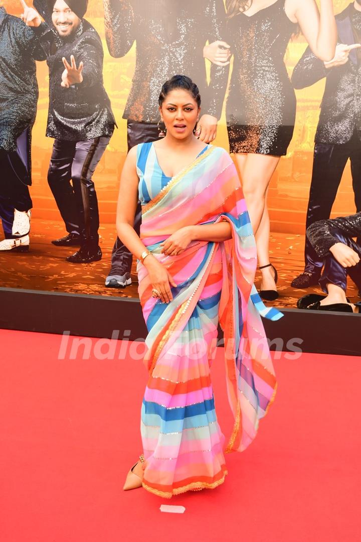 Kavita Kaushik snapped at the trailer launch of  Carry on Jatta 3