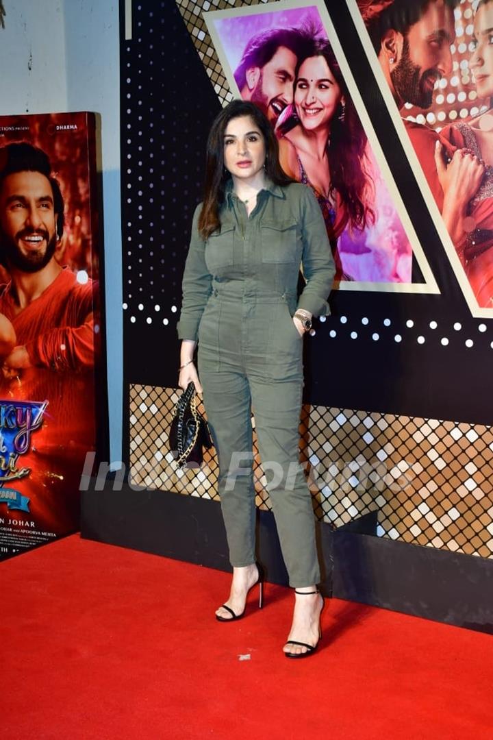 Celebrity snapped at the premier of  Rocky and rani ki prem khani