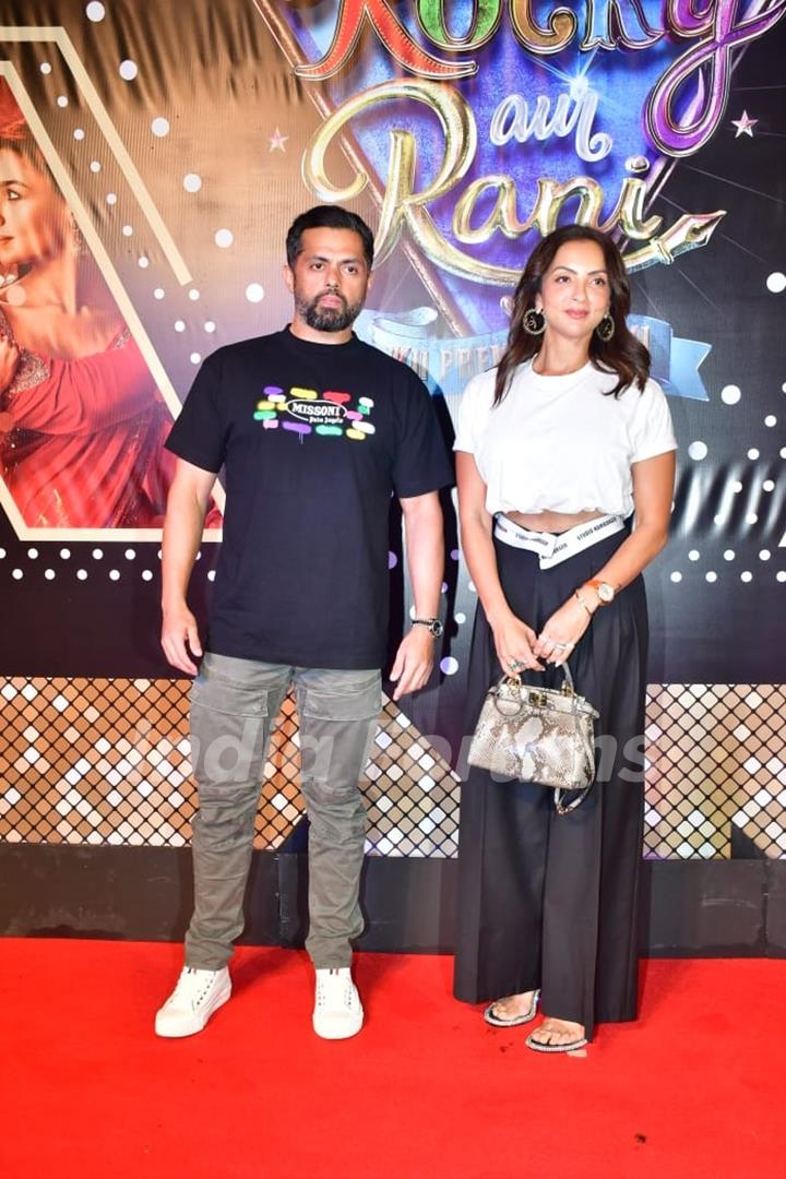 Celebrity snapped at the premier of  Rocky and rani ki prem khani