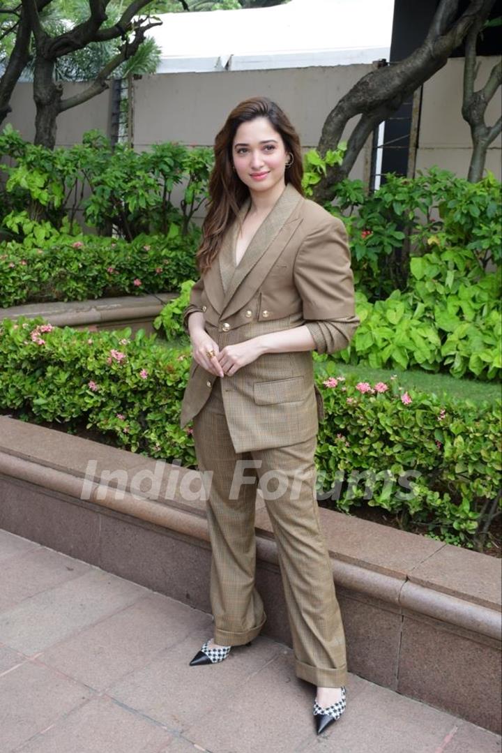 Tamannaah Bhatia snapped promoting Aakhri Sach