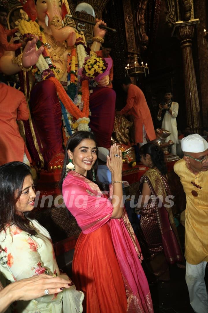 Pooja Hegde at Lalbaugcha Raja 