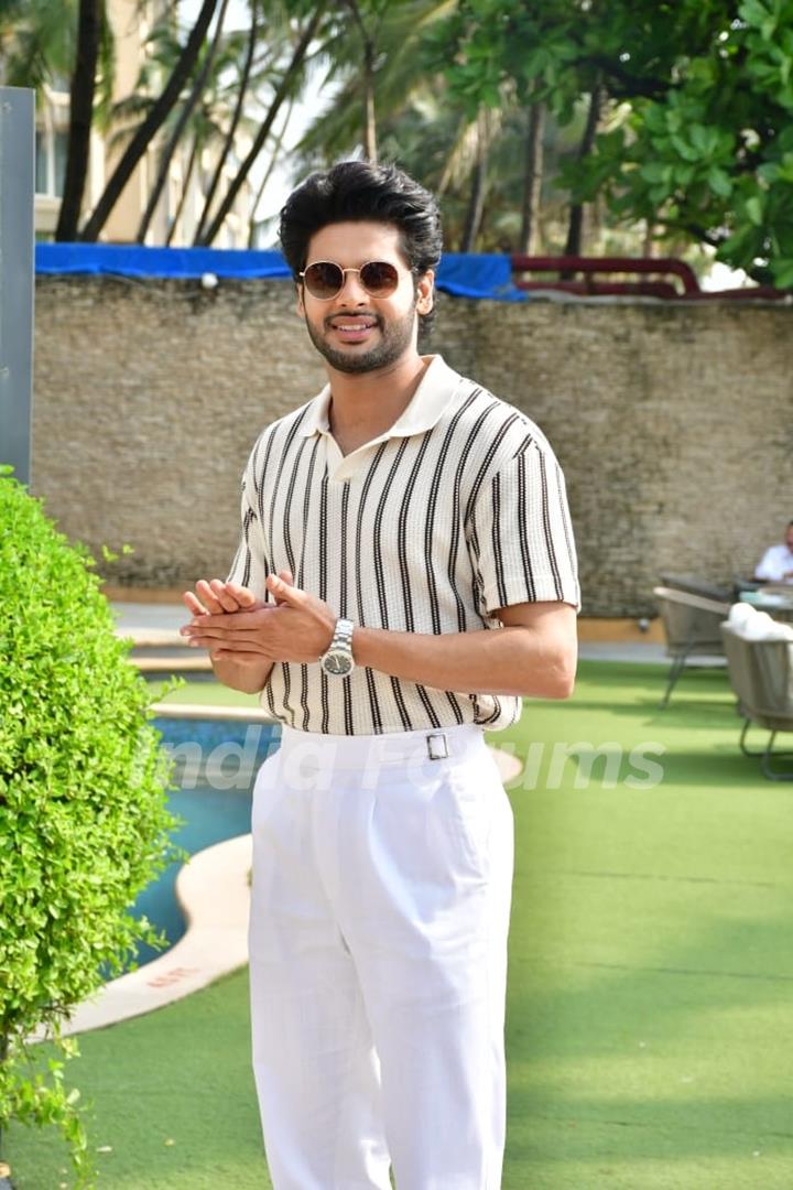 Abhimanyu Dassani snapped promoting upcoming film Aankh Micholi