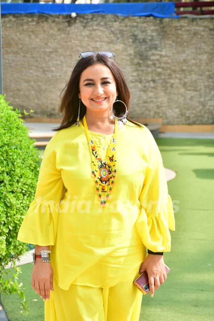 Divya Dutta  snapped promoting upcoming film Aankh Micholi