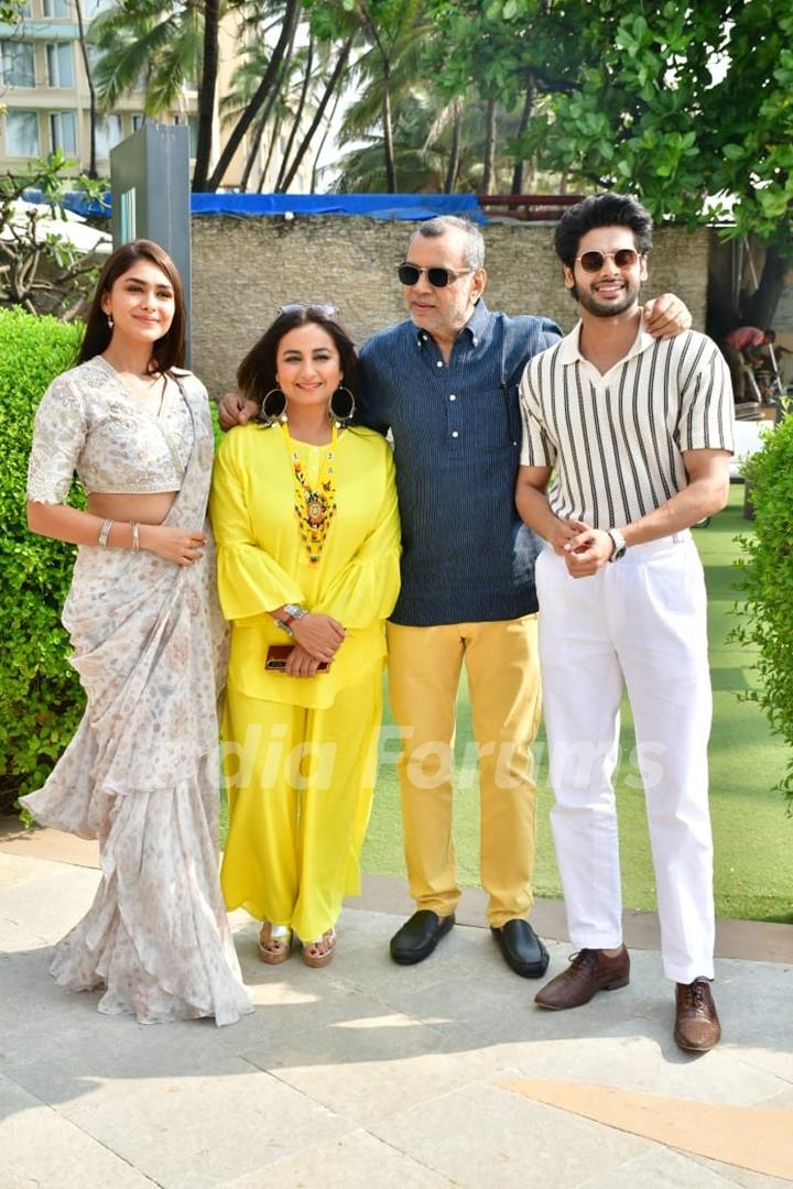 Paresh Rawal, Mrunal Thakur, Abhimanyu Dassani and Divya Dutta snapped promoting Aankh Micholi