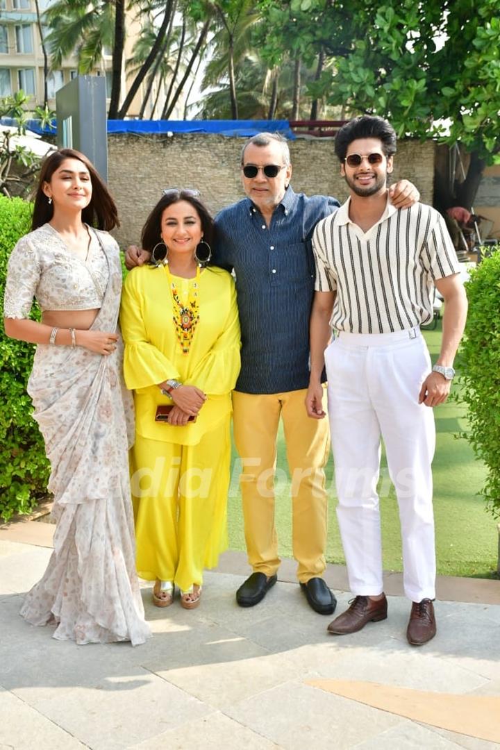 Paresh Rawal, Mrunal Thakur, Abhimanyu Dassani and Divya Dutta snapped promoting Aankh Micholi