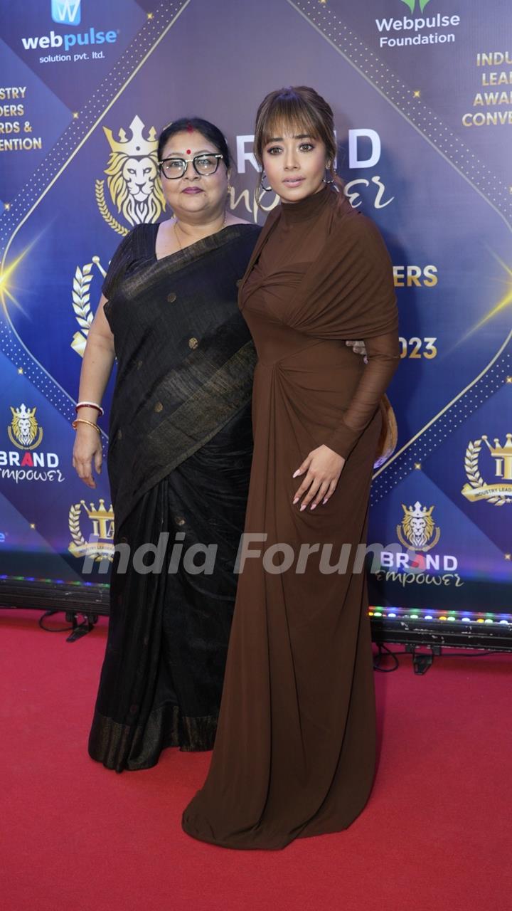 Tina Datta with her mother  attend Industry Leaders and Awards Convention