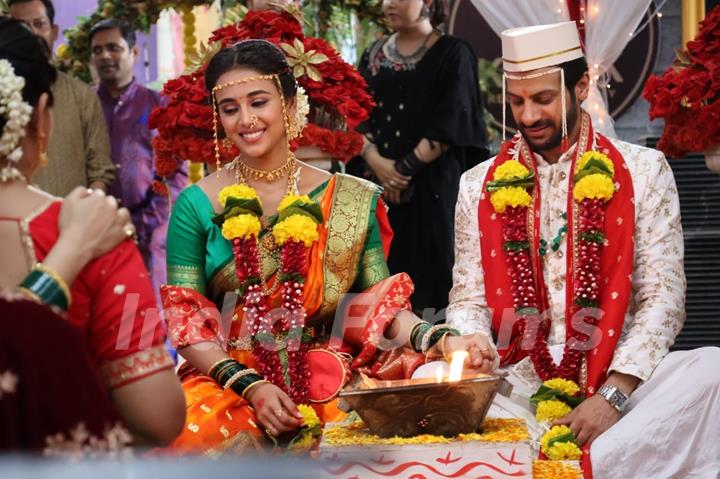 Vandana aka Sayli Salunkhe and Vaibhav aka Karan Veer Mehra celebrated their wedding, marking the beginning of their married life together