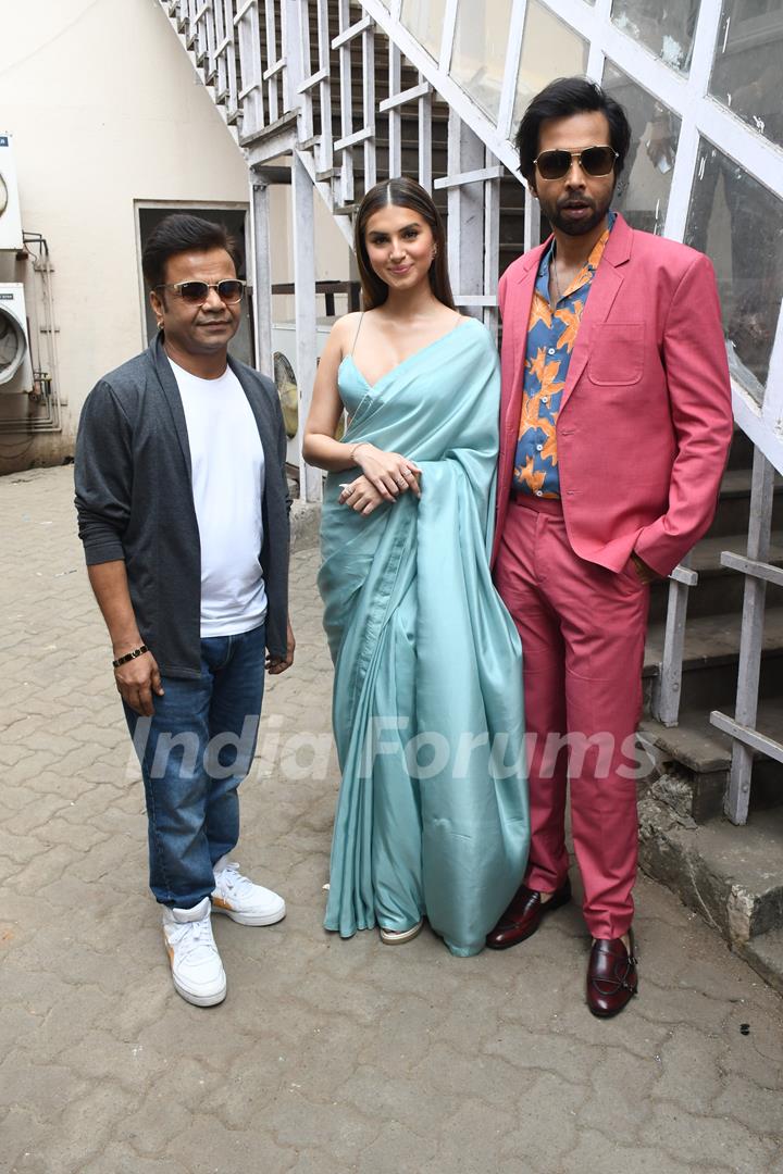 Tara Sutaria, Abhishek Banerjee and Rajpal Yadav snapped promoting their upcoming  film Apurva