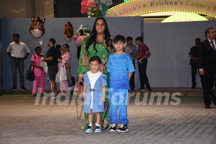 Celebrities snapped at Isha Ambani’s twins Aadiya and Krishna’s birthday party in Mumbai