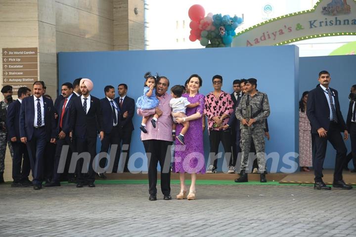 Celebrities snapped at Isha Ambani’s twins Aadiya and Krishna’s birthday party in Mumbai