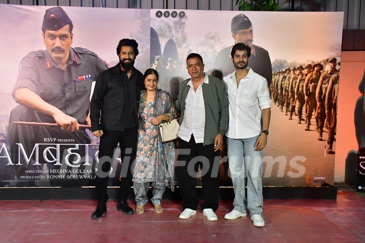 Vicky Kaushal with family at Sam Bahadur Movie Screening