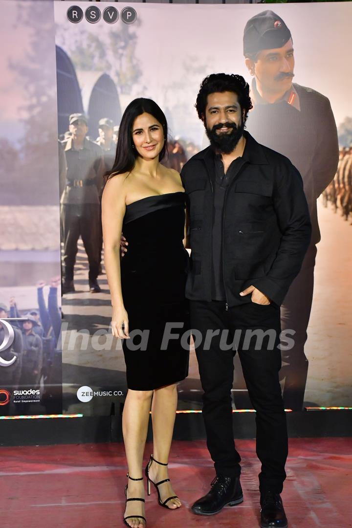 Dashing couple Vicky Kaushal and Katrina Kaif at Sam Bahadur Movie Screening