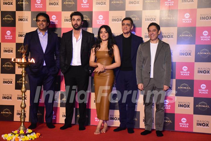 Ranbir Kapoor, Rashmika Mandanna at Animal movie screening
