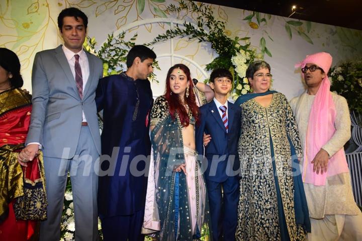 Aamir Khan, Ira Khan and Nupur Shikhare spotted in Ira Khan and Nupur Shirkhe wedding ceremony