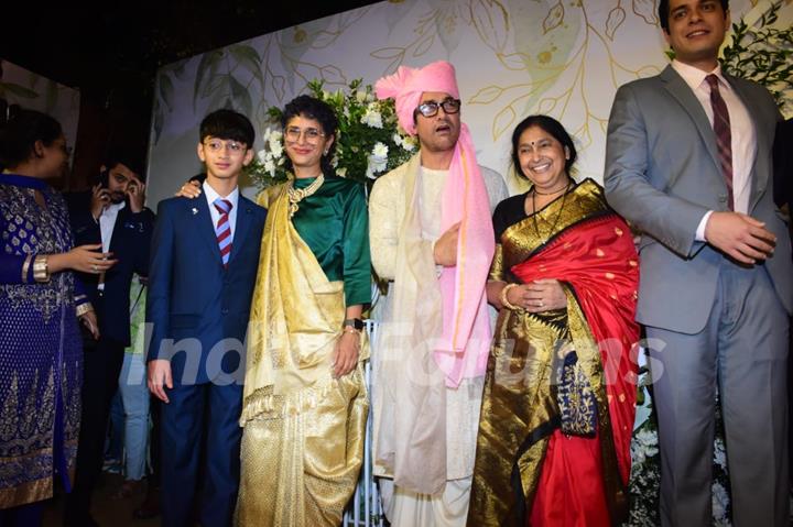 Aamir Khan and Kiran Rao spotted in Ira Khan and Nupur Shirkhe wedding ceremony