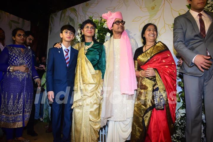 Aamir Khan and Kiran Rao spotted in Ira Khan and Nupur Shirkhe wedding ceremony