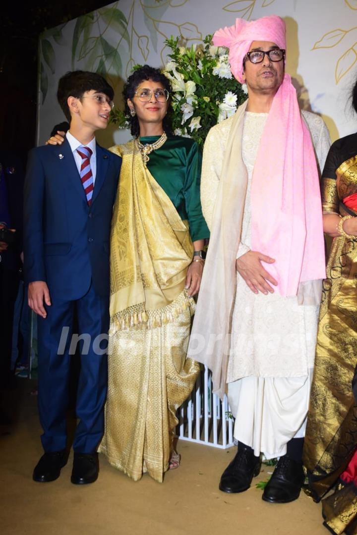 Aamir Khan and Kiran Rao spotted in Ira Khan and Nupur Shirkhe wedding ceremony