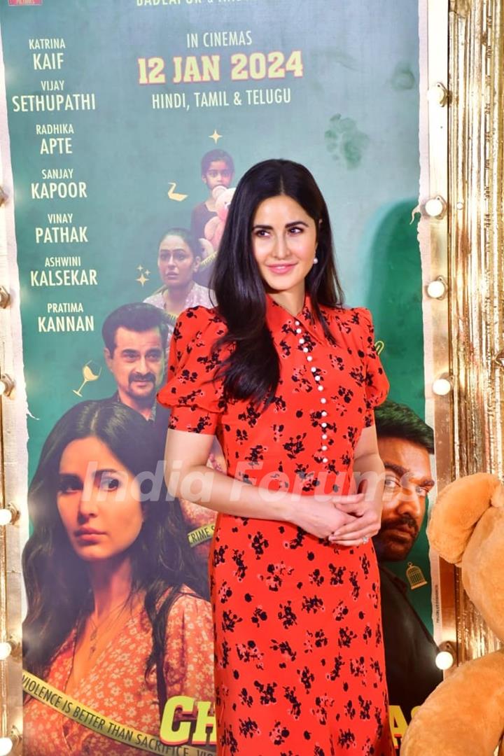 Katrina Kaif snapped at Merry Christmas press conference