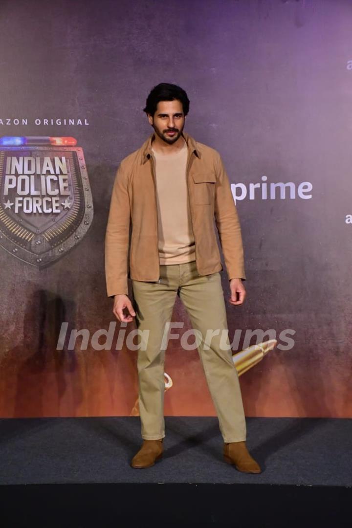 Sidharth Malhotra snapped at the trailer launch of Indian Police Force