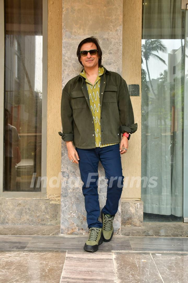 Vivek Oberoi snapped promoting his upcoming film Indian Police Force 