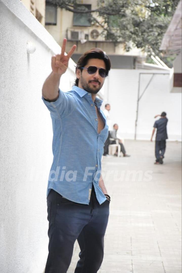 Sidharth Malhotra snapped promoting upcoming film Indian Police Force in the city  